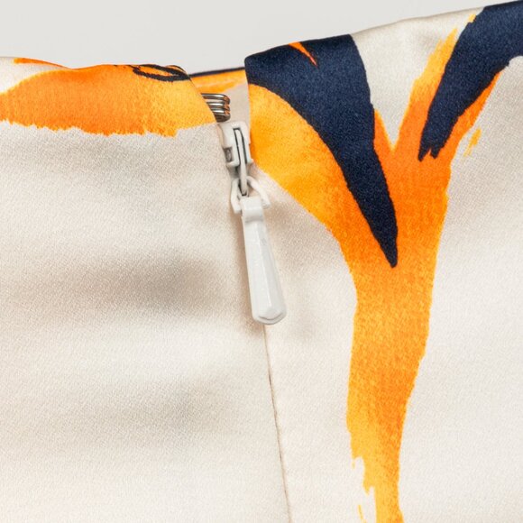 Christian Dior White Silk Floral-Print Pencil Skirt - Picture 7 of 11